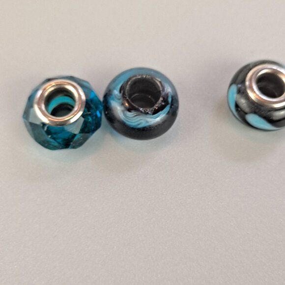 Silver Open Bracelet w/Removeable Lampwork Beads - Picture 11 of 11